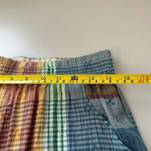 Ace & Jig Metallic Plaid Bailey Pull On Pants | Size Medium - Picture 7 of 10